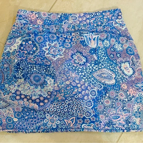 TALBOTS -PART T BY TALBOTS STRETCH SKORT - DREAMY PAISLEY - Picture 6 of 10